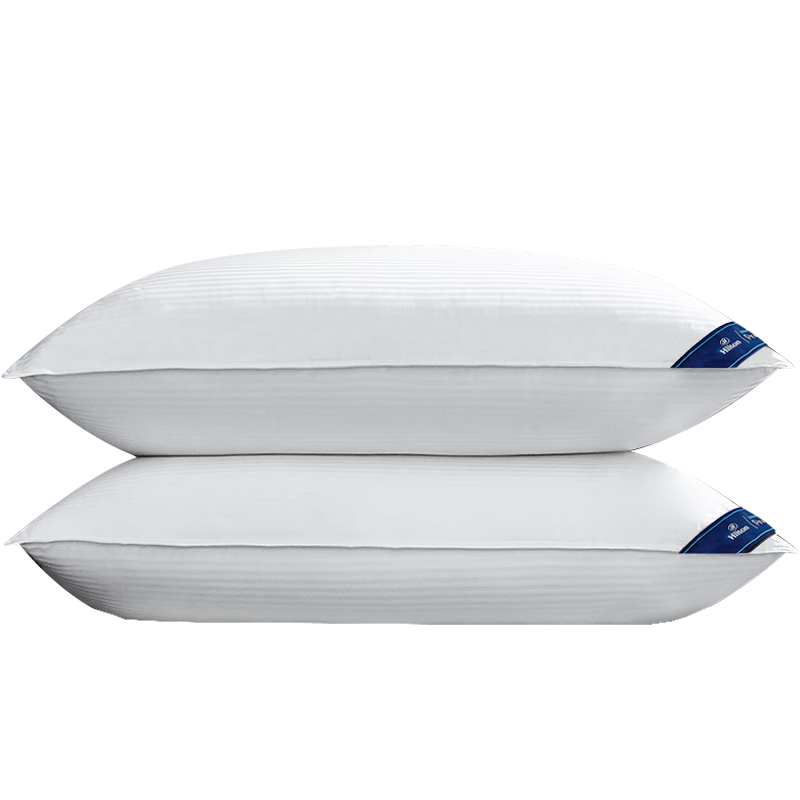 Hilton 95% White Goose Down Pillow Hotel Grade 100-Thread Count Class A Down Pillow Single 48x74cm High Loft