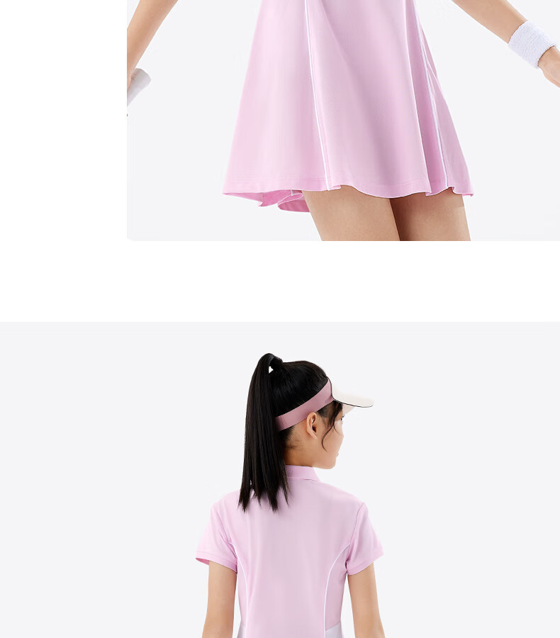 361° Children's Clothing, Girls' Summer Dress for Older Kids, Quick-Dry Breathable Sports Outdoor Dress, Pink, Size 130 26