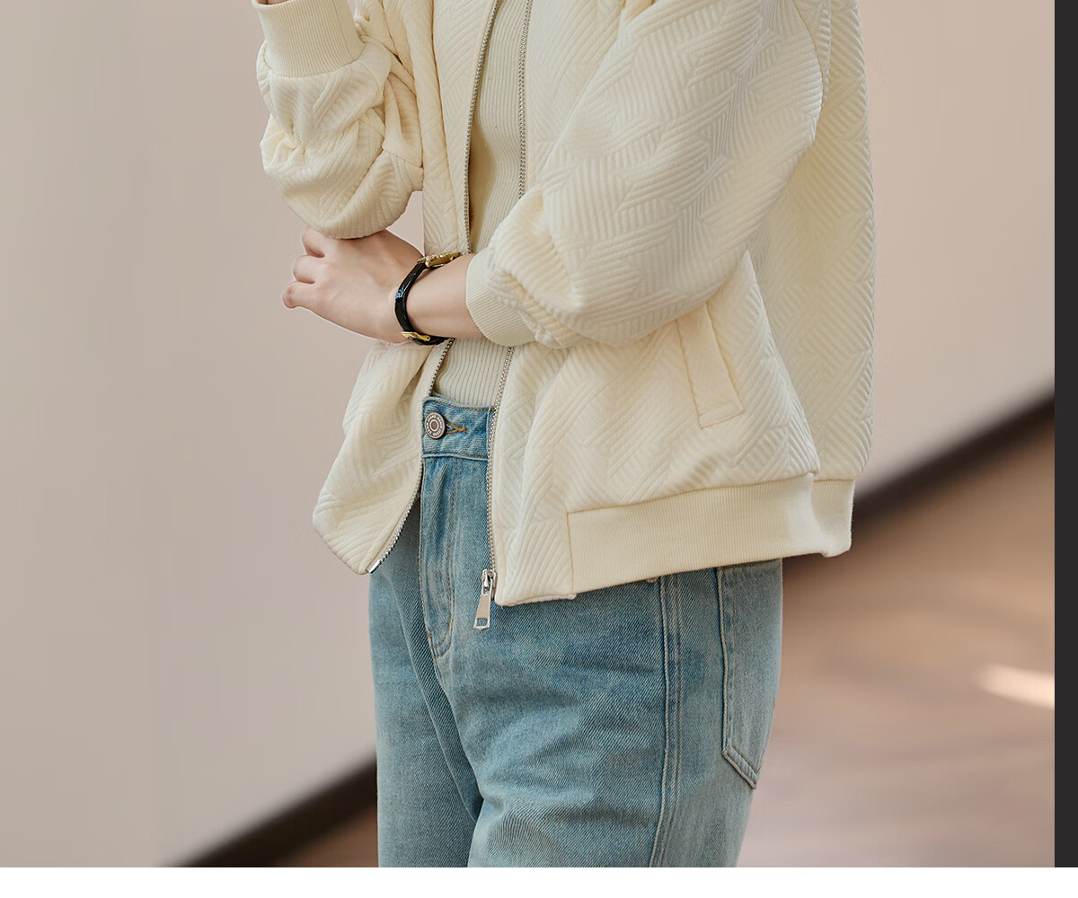 Taxiang Women's Short Jacket, Spring And Autumn Baseball Style Coat, Korean Version Cardigan, Casual Outerwear, T143U2035 19