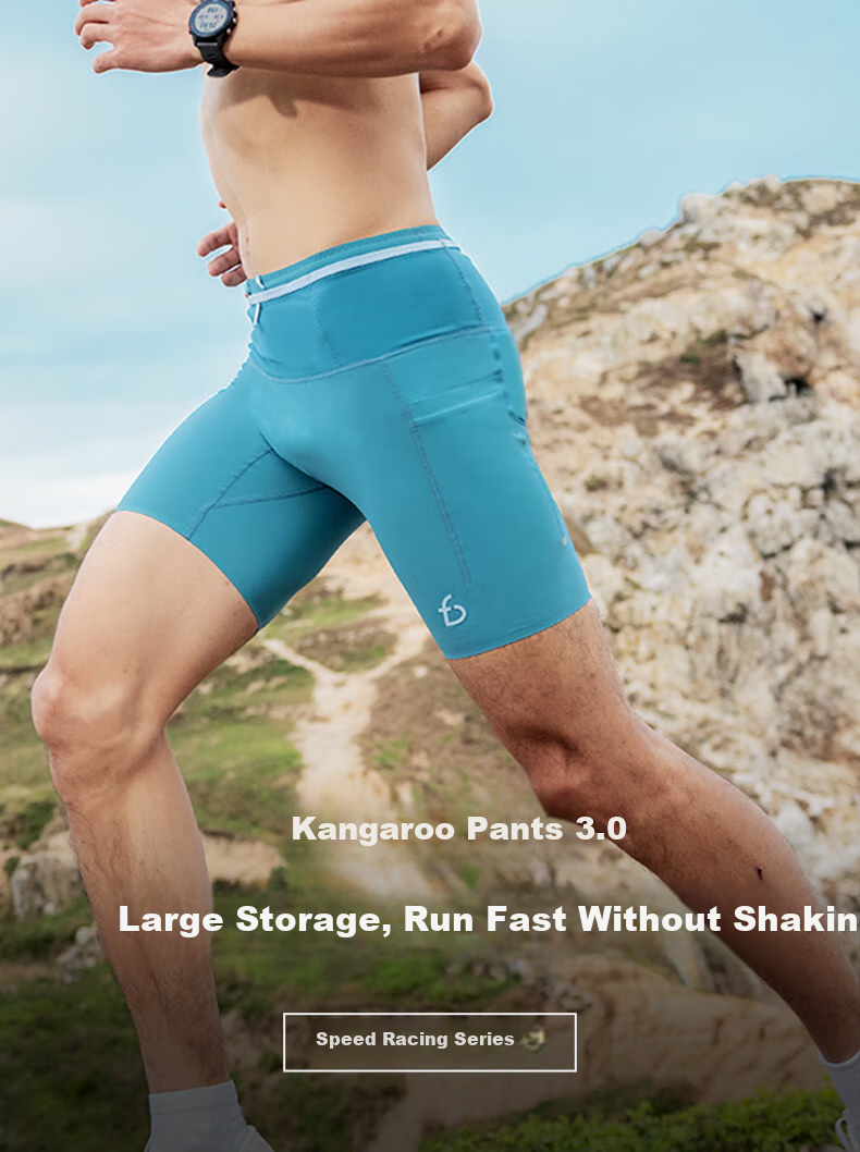Feibite Kangaroo Pants 3.0, Summer Ultra-Thin Quick-Dry Elastic Sports Pants, Marathon Running Training Pants for Men And Women, Midnight Black, Size L 1