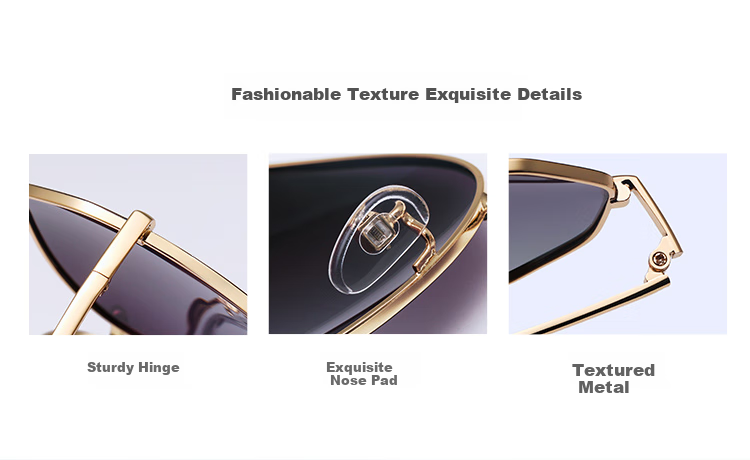 VEGOOS Sunglasses for Women, Korean Style Street Photography Metal Trendy UV Protection Polarized Driving Sunglasses SY8063 5