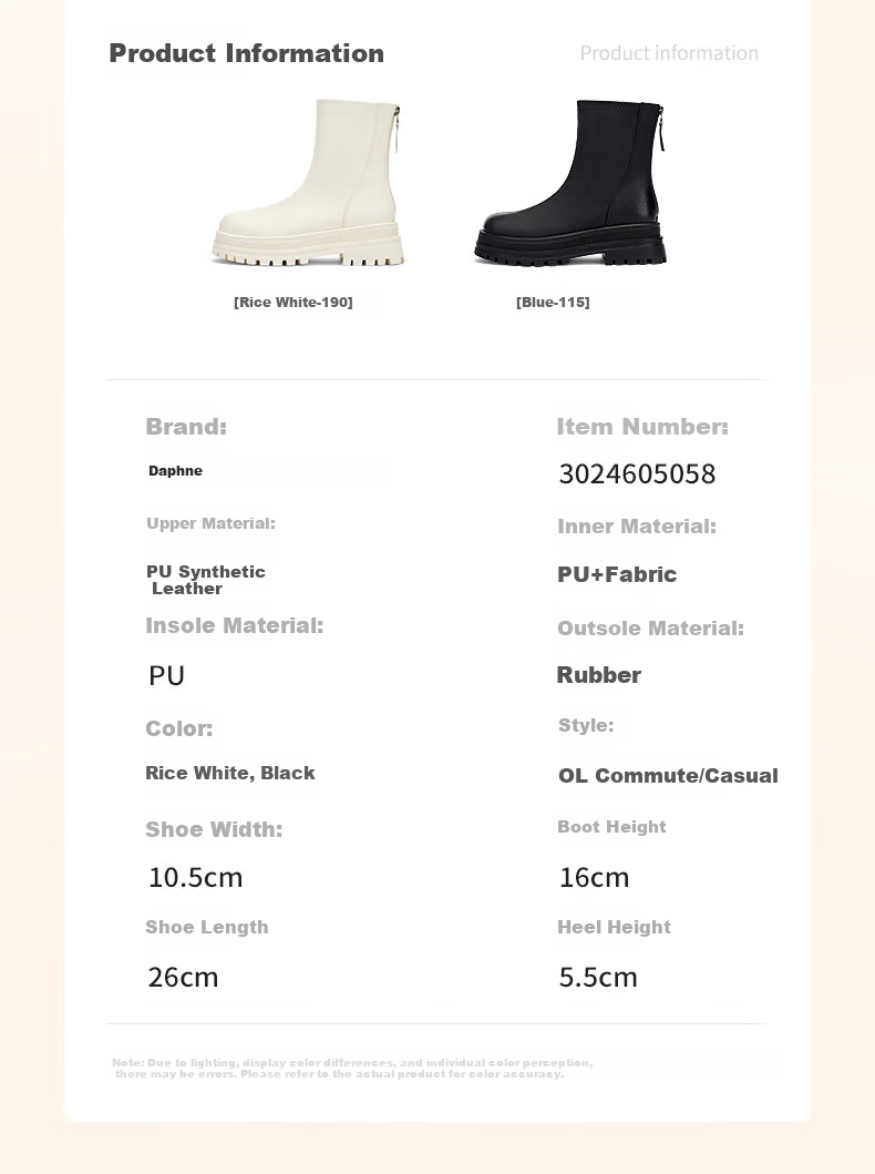 DAPHNE Fashion Heightening Ankle Boots for Women, Autumn And Winter Single Boots, Chelsea Martin Boots, Elastic Slim Boots, Black, Size 39 3