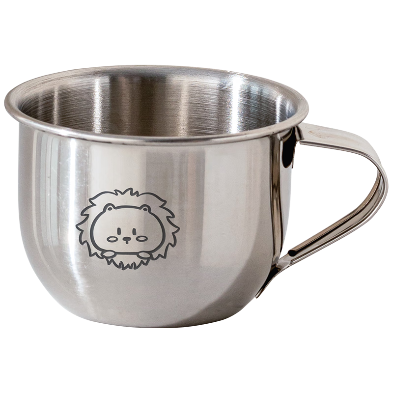 TREEJACK 316L Stainless Steel Cartoon Children's Small Water Cup, Baby Kindergarten Home Use Open Cup Milk Tea Beverage Mug
