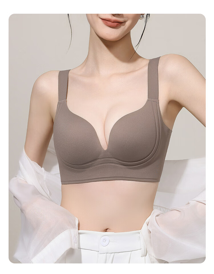 GRACEWELL Seamless Smooth Lift And Push-Up Bra for Women, Anti-Sagging, Minimizing for Large Breasts, Adjustable Wireless Brassiere 15