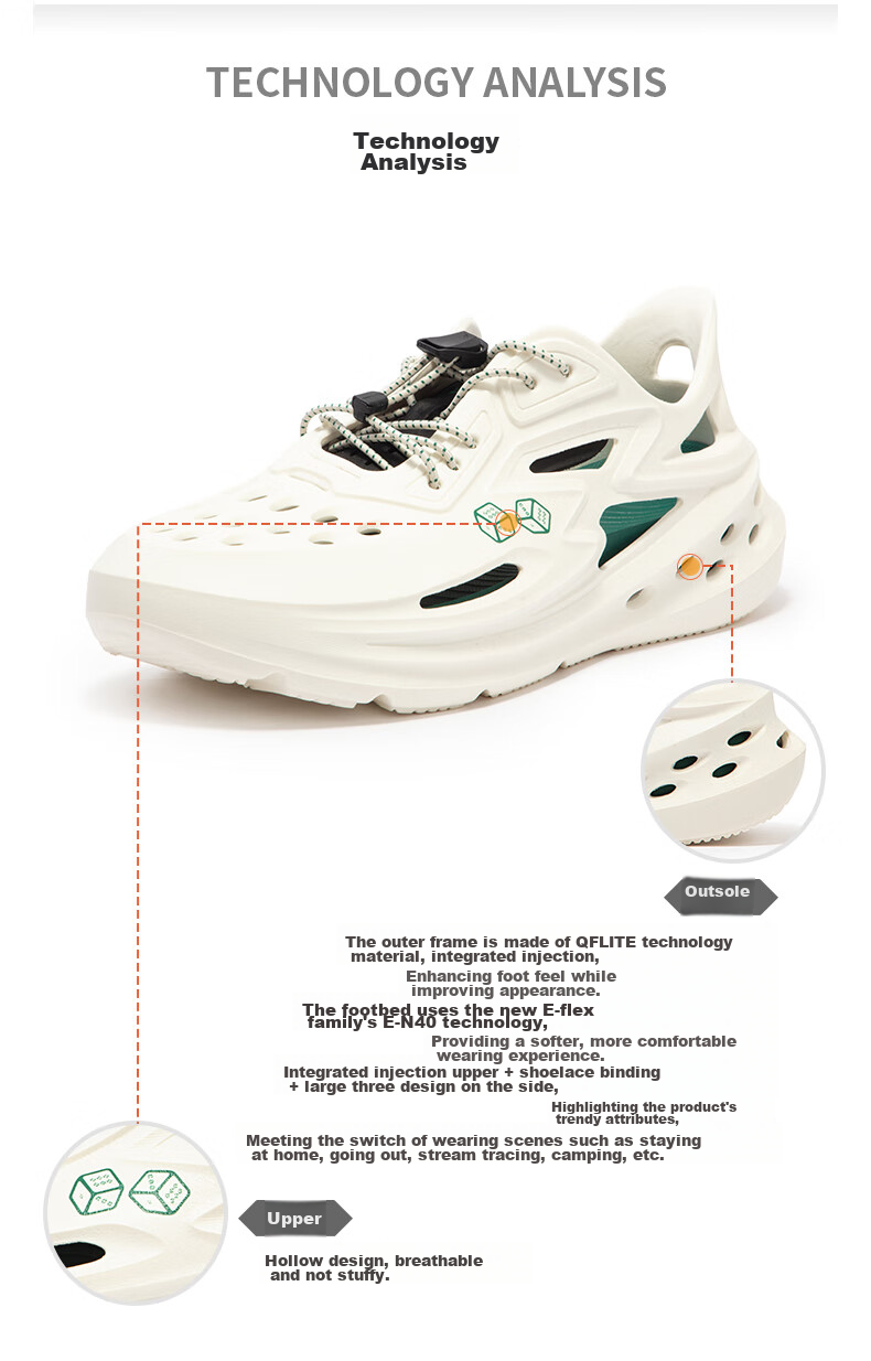 361° Men's Sports Slippers, BIG3 Perforated Shoes, Indoor And Outdoor Beach Sandals for Men, 672426717-8, Size 40 38