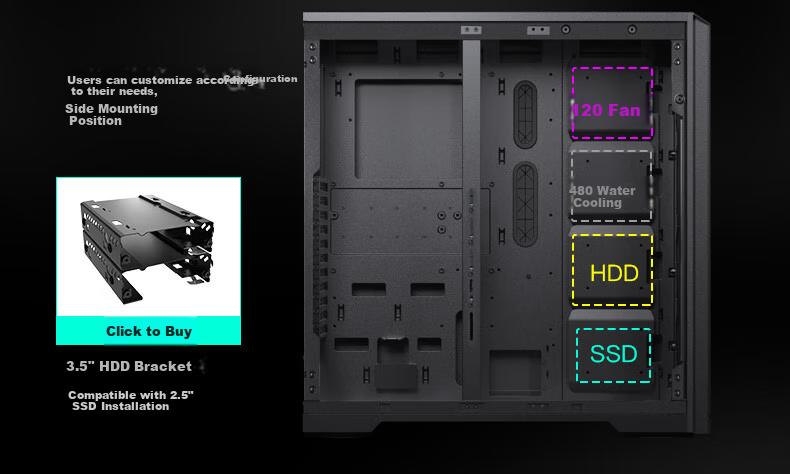 PHANTEKS ENTHOO PRO II Non-Side-Through PK620 Full Tower NAS Enterprise Server AI Workstation Case (SSI-EEB/11xPCI/deep Learning/5090) 9
