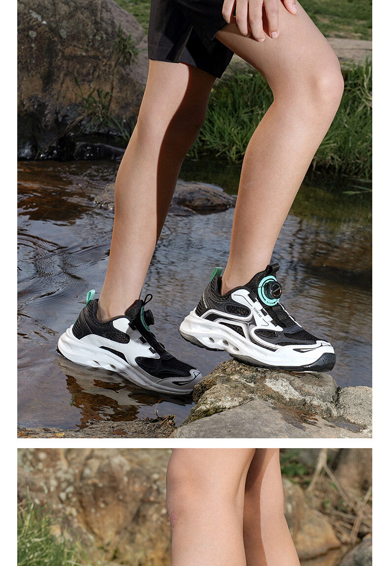 TOREAD Kids Sandals Boys Girls Summer Breathable Sports Creek Shoes Black/Green Size 33 11