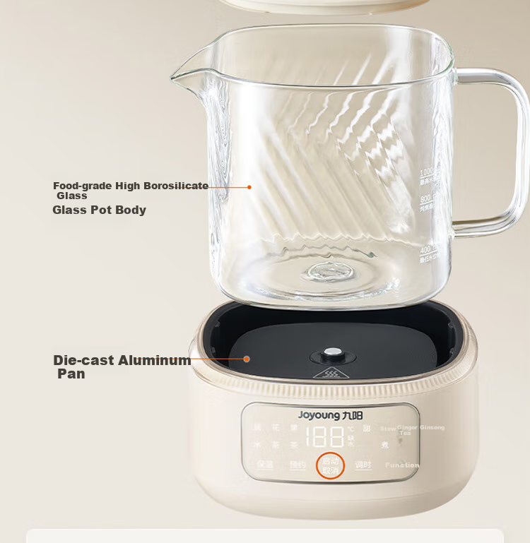 Joyoung Home Use 1L Small Capacity Health Pot, Multi-Purpose Electric Kettle for Hot And Cold Water, Metal Kettle without Glue, Constant Temperature Kettle, K10D-WY103 13