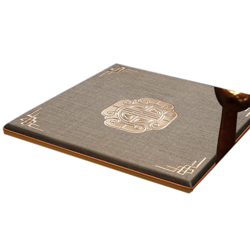 Huamanshengting Car Seat Cushion, Redwood Tea Chair Seat Pad, Dining Table Chair Cushion, Tao Rang Ju Brown (3cm Foam), 50*40cm