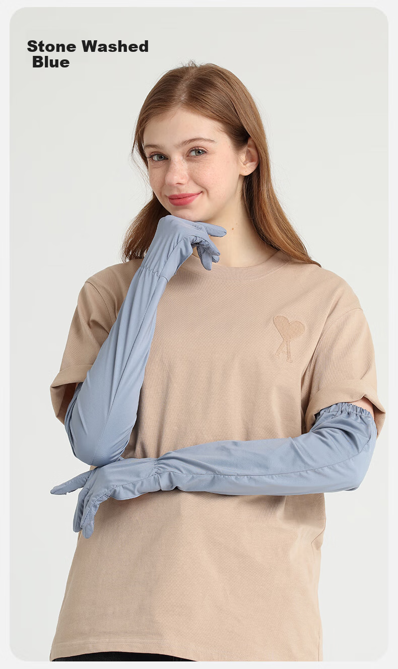 Kenmont Outdoor Sun Protection Gloves for Women, Spring And Summer Thin Arm Sleeves, UV Protection Driving Long Gloves Km-3793 6