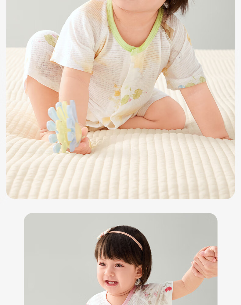 Shiyuejiejing Baby Romper, Summer Thin Short-Sleeve Pure Cotton Onesie Bodysuit Newborn Clothes Class A 16