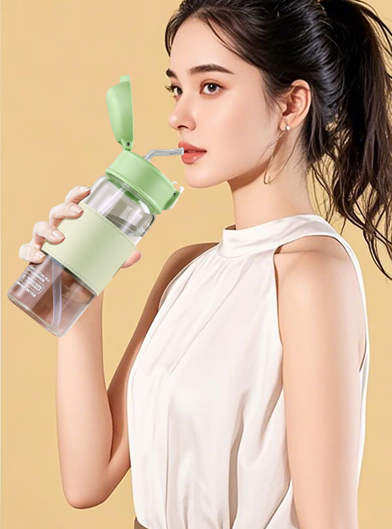 Sidomi Straw Cup Maternity and Pregnancy Glass Water Cup with Measurement for Elderly Bedridden Patients Adult Drinking Cup 9