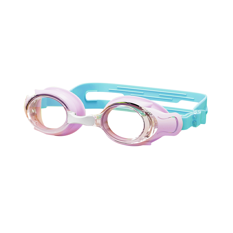 JD Jingzao Kids Small Frame Swim Goggles Waterproof Anti-Fog HD Professional Training Racing Diving Swimming Glasses for Boys and Girls Pink Blue