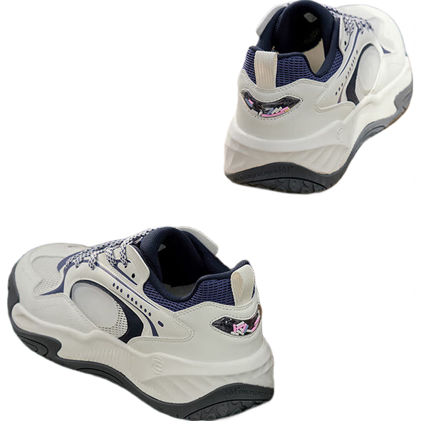 361° Men's Sneakers, Spring And Summer Mesh Leather Low-Top Sports Shoes, Classic Thick-Soled Casual Dad Shoes, 672516622-3