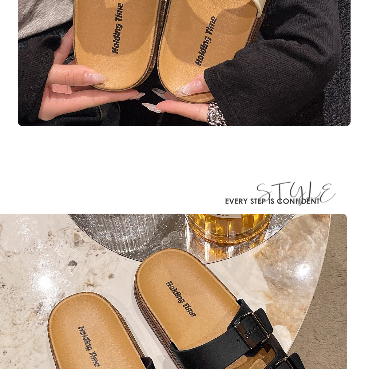 TZLDN Women's Sandals, 2025 New Style, Summer Outdoor Beach Wear, Non-Slip Slippers for Ladies, High-End Elegant Classy Sandals 15