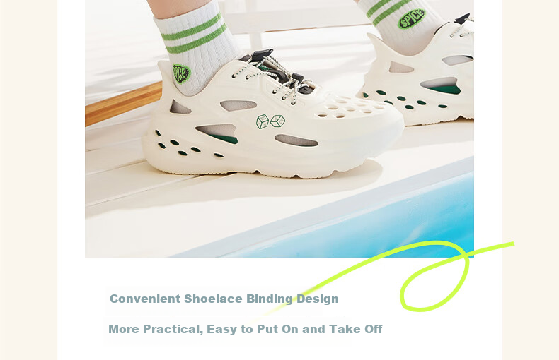 361° Men's Sports Slippers, Spring And Summer BIG3 Perforated Shoes, Outdoor Home Beach Sandals, Men's Slippers, 672426717-11 19