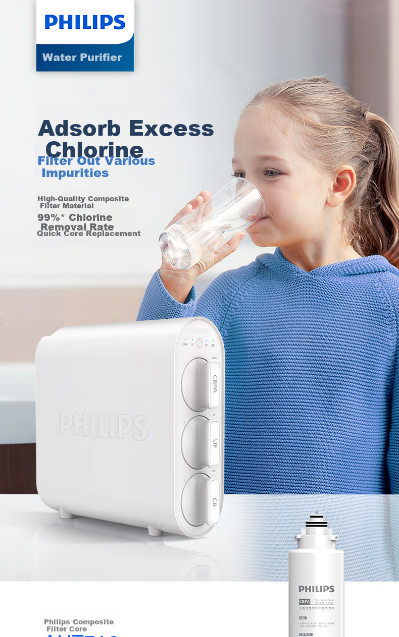PHILIPS Household Ultrafiltration Direct Drinking Water Purifier, Original Filter Cartridge AUT1210, Replacement Filter Cartridge AUT727 1