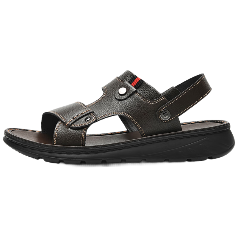 HLA Sandals, Outdoor Beach Men's Casual Slippers, HAALXM2EBH149, Brown, Size 39