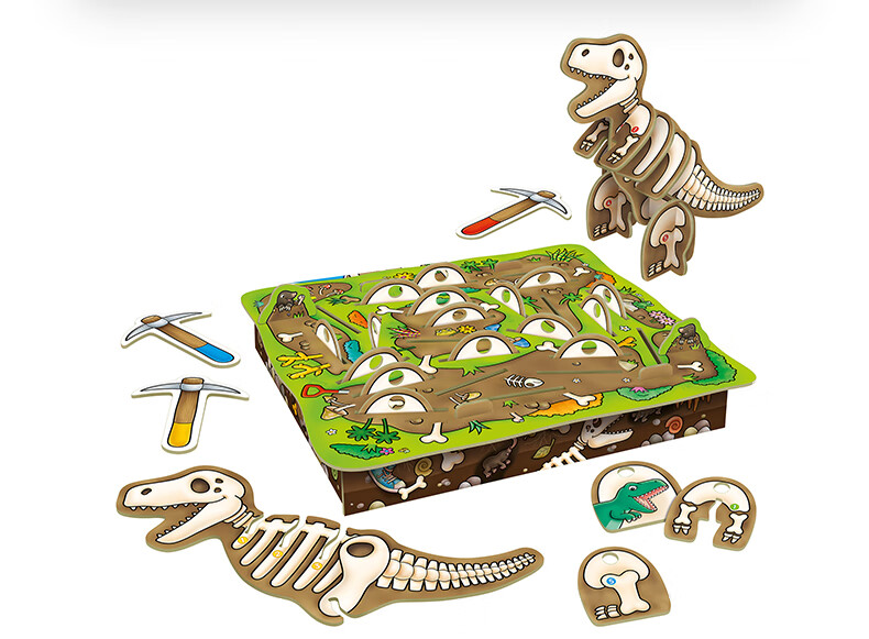 Kuaimanhu British OrchardToys Dinosaur Digging Toy, Educational Memory Game for Boys And Girls, Birthday Gift for Ages 3+ 4
