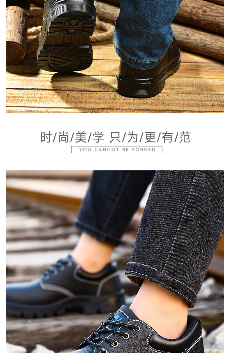 BlueOwl Shield Men's High-Temperature Resistant Steel Toe Anti-Puncture Waterproof Slip-Resistant Safety Work Shoes 005H Size 40 12