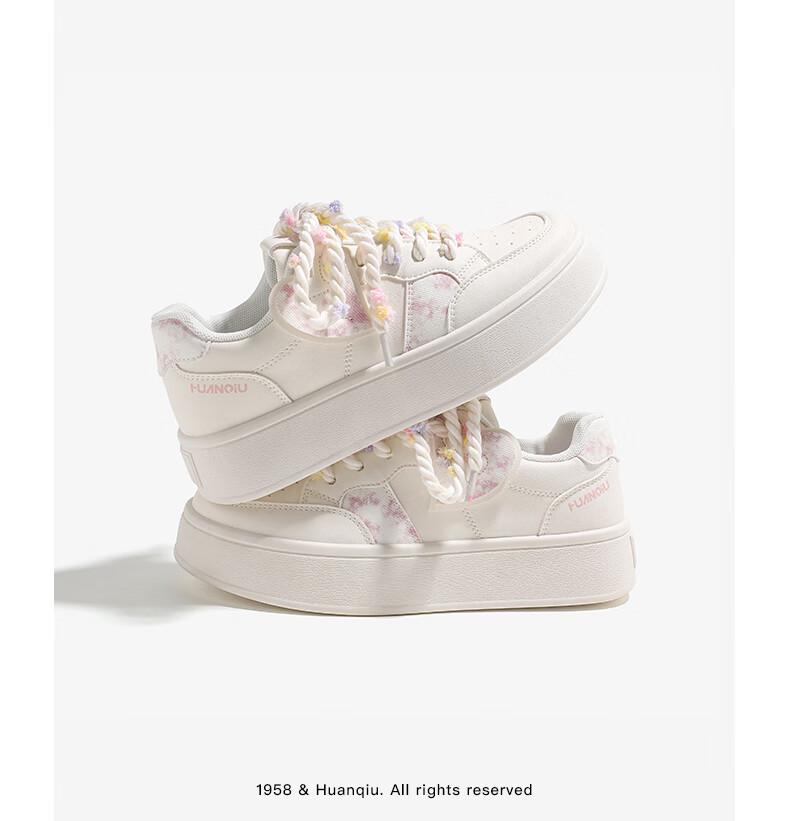 Global Platform Thick Sole Height Increasing White Sneakers for Women Niche 2026 New Campus Style Autumn Winter Casual Skate Shoes Women Beige Gray Size 38 10