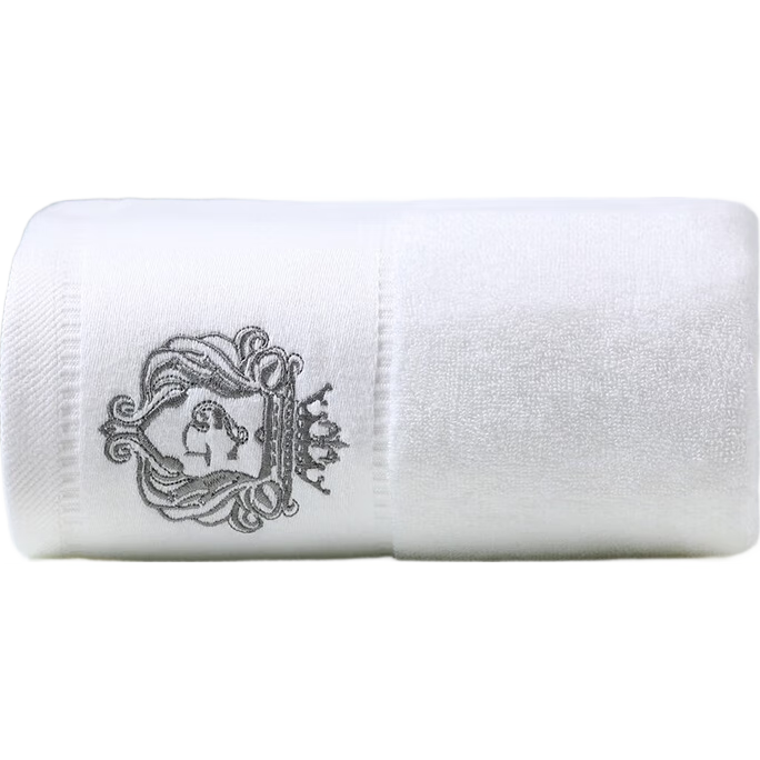 Grace Bath Towel for Home Use, Extra Large for Adults, Hotel Embroidered Towel for Men And Women, Absorbent Student Large Wrap Towel, White 70*135cm