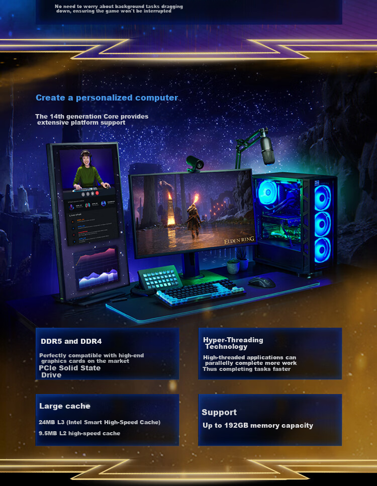 Intel Core 14th Gen I5 Processor 14490F, 10 Cores 16 Threads, Turbo up to 4.9GHz, 24M L3 Cache, Desktop Boxed CPU 2