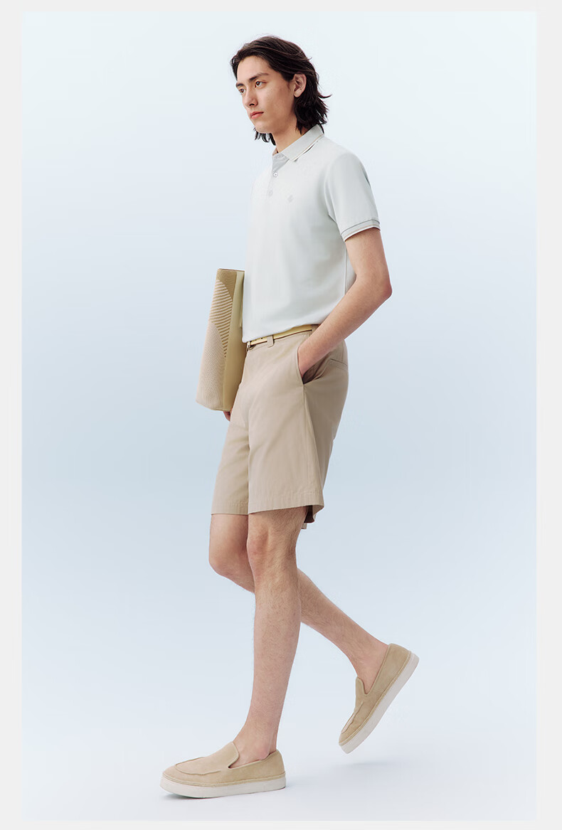 Hodo [Lin Gengxin's Style] Modal Silk Short-Sleeve Cool-Feeling Antibacterial Polo Shirt, Turn-Down Collar T-Shirt 27