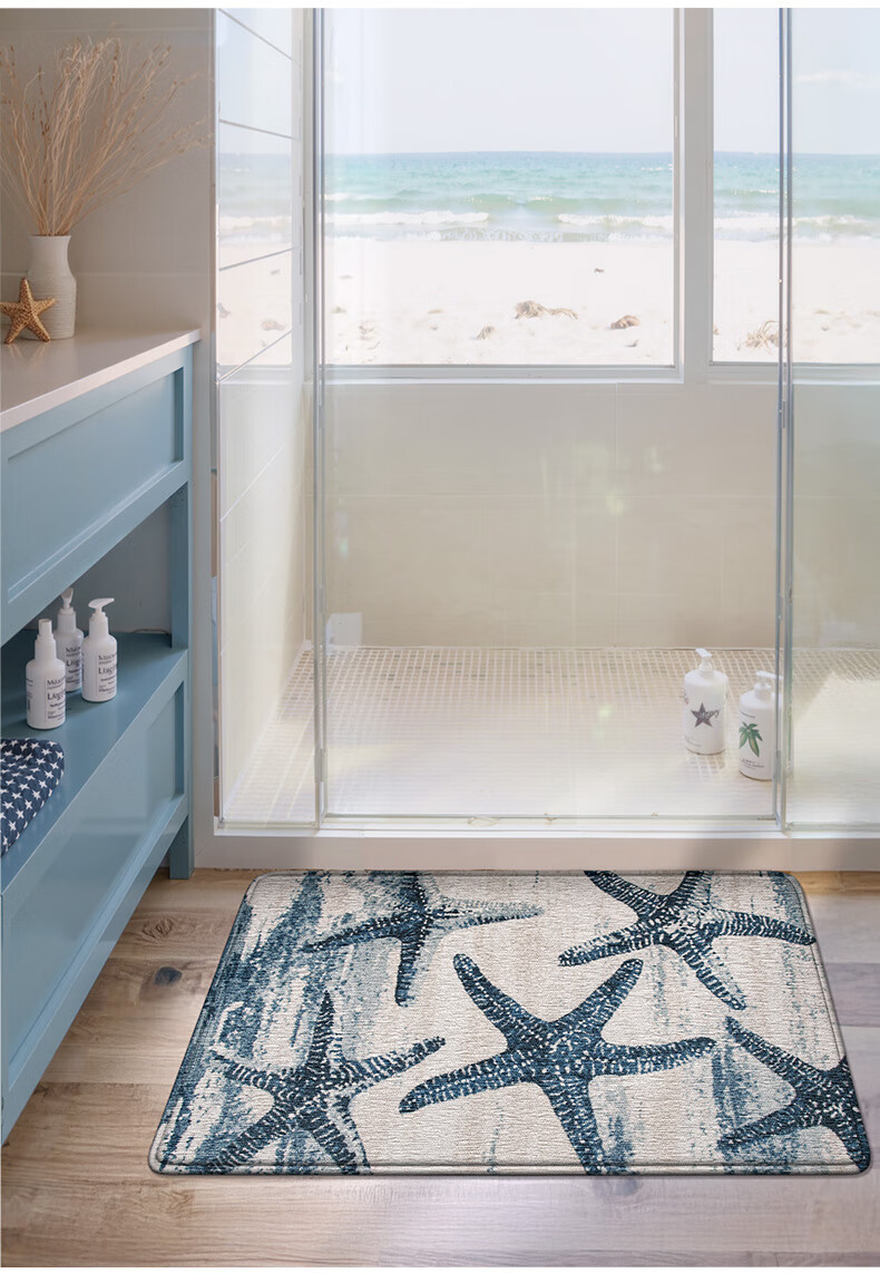 DeXi Bathroom Mat, Washroom Floor Mat, Toilet Foot Mat, Bathroom Entrance Absorbent Mat, 40x60cm 5