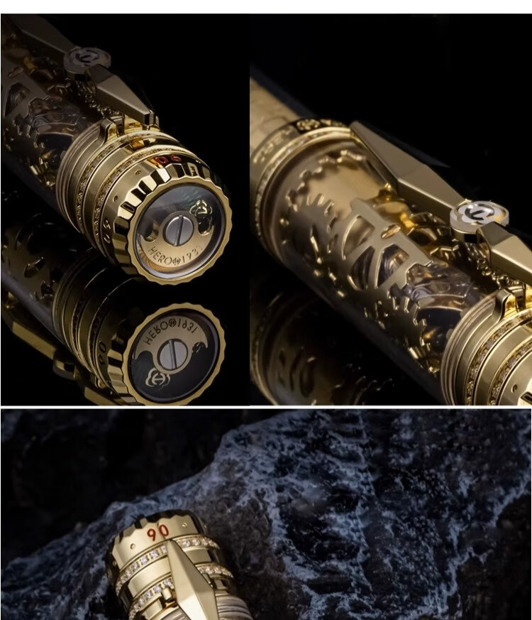 HERO Premium Collector's Fountain Pen, 18K Gold Nib, Signature Pen, H90/Founding Anniversary Edition Pen, High-End Gift, Light Luxury National Day Birthday Present 1