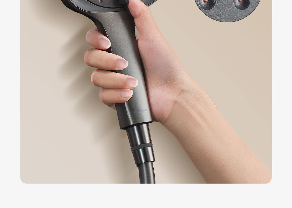 Honeywell High-Pressure Handheld Shower Head with Large Panel Gray 24H3CQ 7