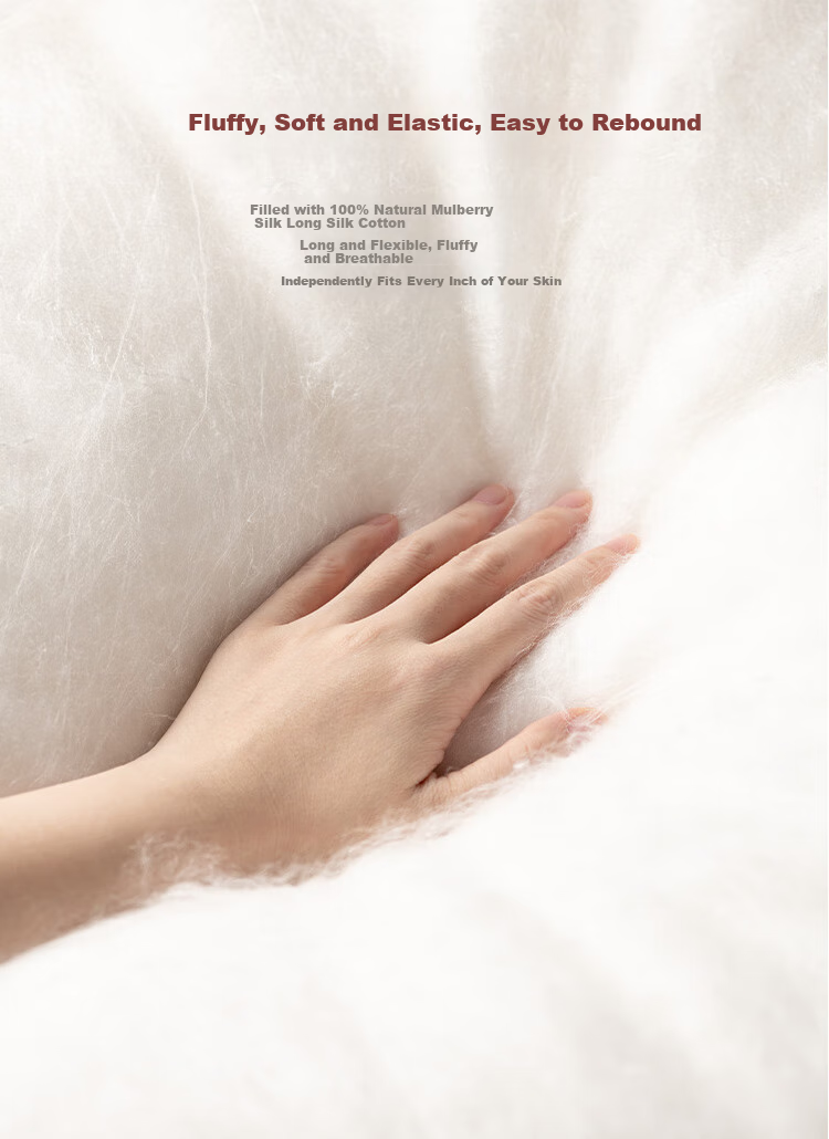Ciyun Washable Silk Spring And Summer Quilt, 100% Natural Silk Cotton Air Conditioning Comforter, 150*210cm, Heartwarming 7