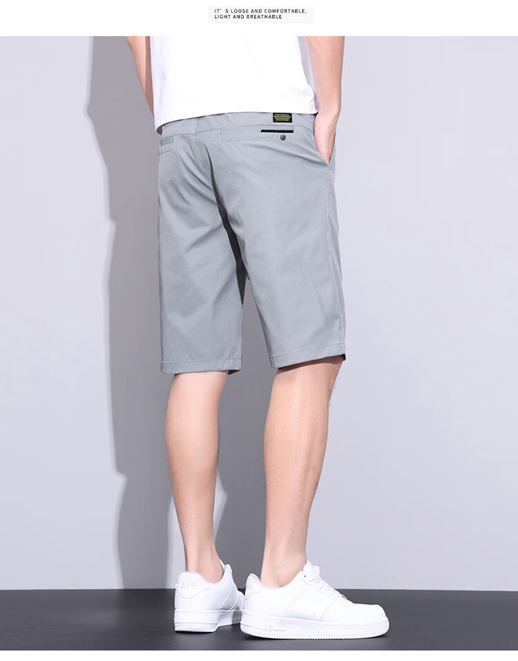 Pierre Cardin Men's Summer Lightweight Breathable Casual Loose Straight-Leg Khaki Shorts Size 32 13