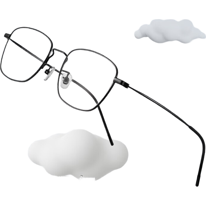 Pulais Unisex Reading Glasses 1.60 MR-8 Ultra Tough Ultra Light Blue Light Blocking Pure Titanium +1.00 Diopter