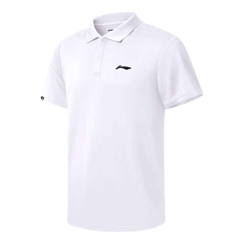 LI-NING Unisex Badminton Short Sleeve Polo Shirt with Turn-down Collar Casual Sports Tee 3XL