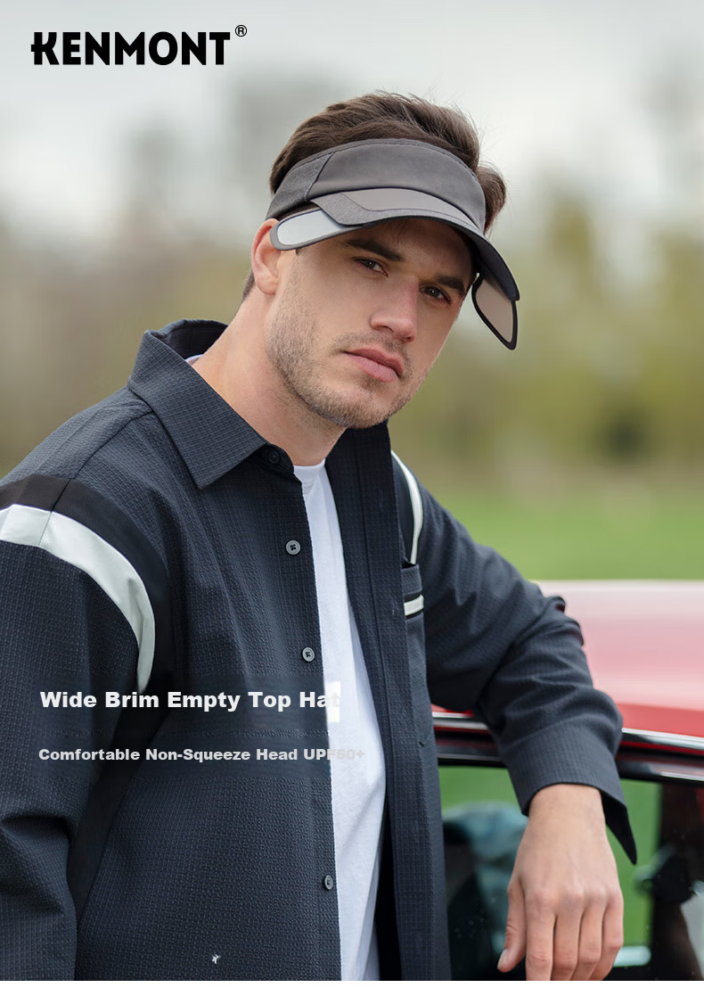 Kenmont Spring And Summer Wide Brim Baseball Cap for Men, Sun Protection Hat, UV-Resistant, Hiking Sunshade, Fishing Visor Cap 3877 1