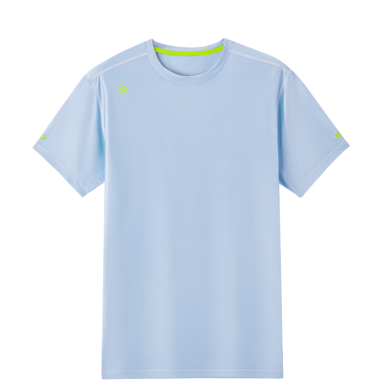 JD Original Men's Summer Running Fitness Anti-Odor Sports Short-Sleeve Breathable Level II Quick-Dry T-Shirt, Glacier Blue, L