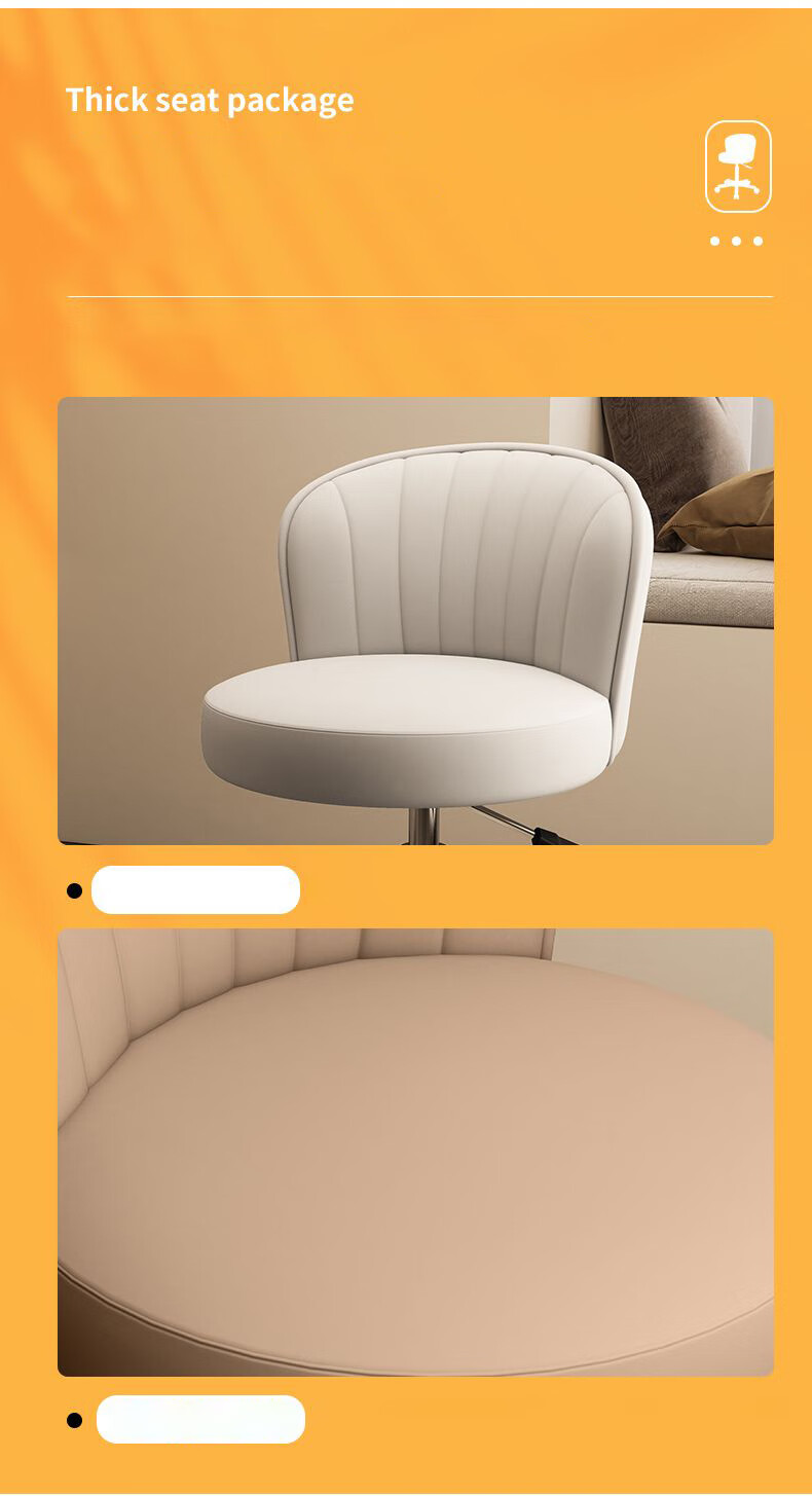 Huanaxin Stool, Bar Chair for Home Use, Adjustable Height Beauty Salon Chair, Nail Art Chair, High Stool with Backrest, Front Desk Rolling Stool BY661 6