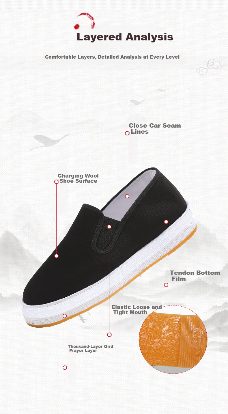 YUZHAOLIN Old Beijing Cloth Shoes, Women's Flats, Soft Sole, Non-Slip, Mom Style, Chinese Traditional Embroidery, Flat Cloth Shoes, Y2S-1002, Size 35 4