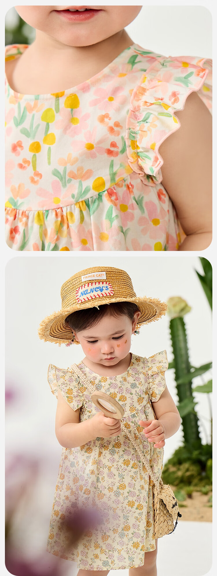 Minibala Girls' Cotton Dress, Baby Clothes, Princess Dress, New Style Skirt 12