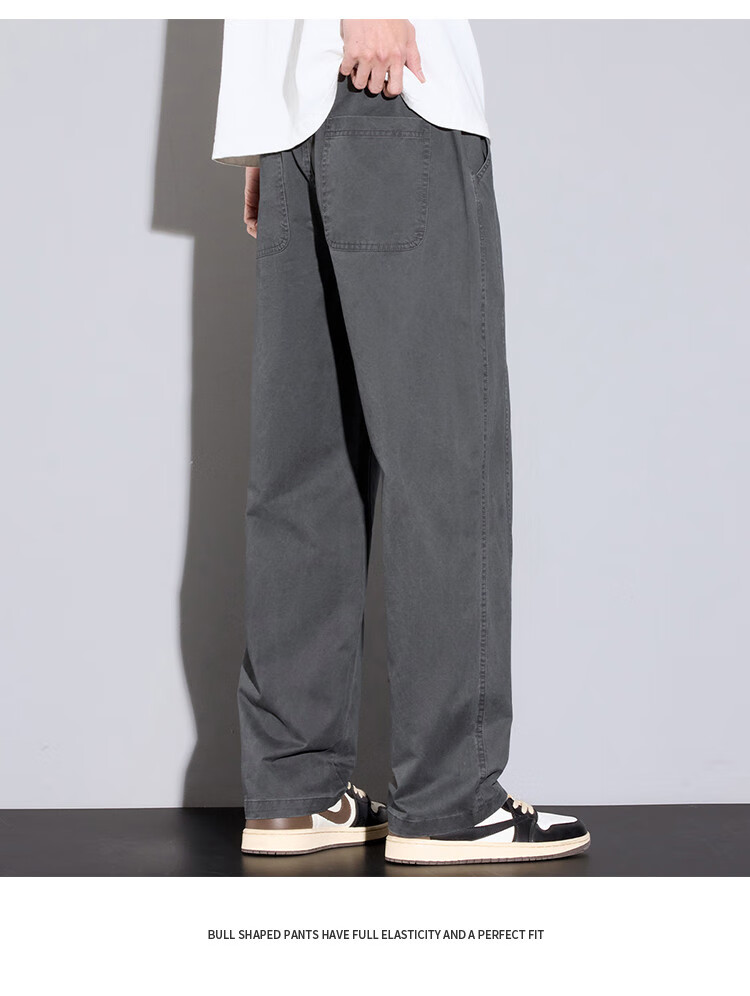 JEEP High-End Men's Casual Pants, New Spring And Autumn 2026 Style, Loose Straight-Leg Trousers, Trendy Wide-Leg Long Pants for Me 21
