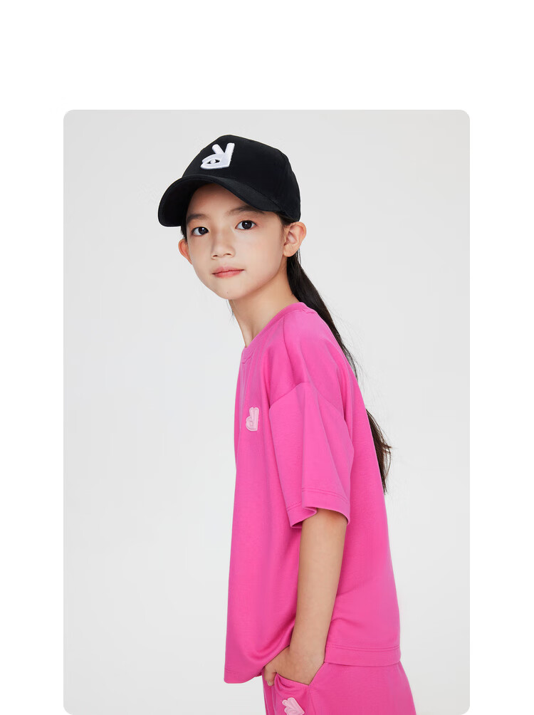 Annil Children's Clothing, Boys And Girls Short-Sleeve T-Shirt, Antibacterial Long-Staple Cotton, Summer Fashion, Pure Cotton, Casual Round Neck, Loose Fit, Nebula Blue 19