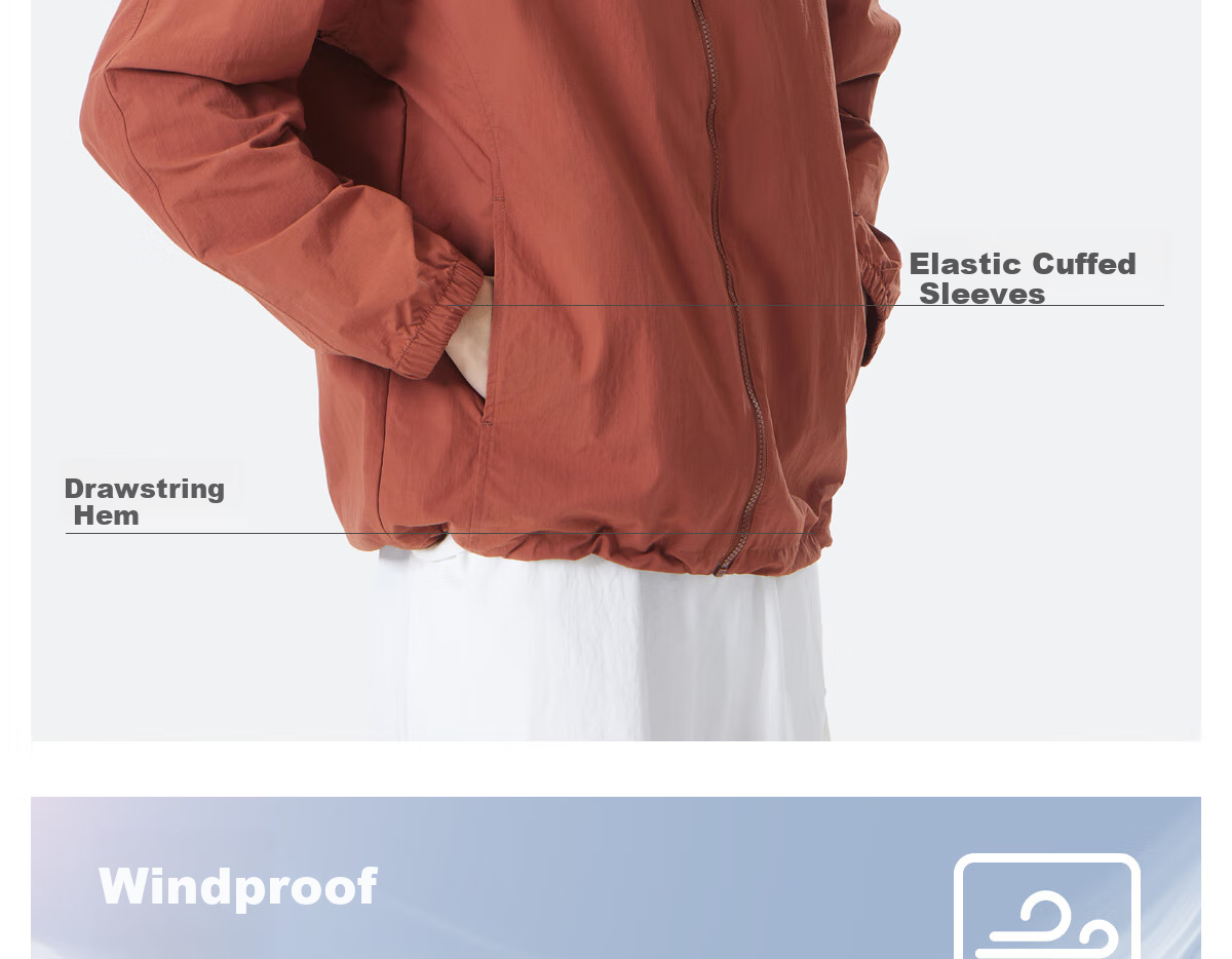 CAMEL Men's Jacket for Men And Women, Spring Outdoor Water-Repellent Oil-Resistant Ice-Feel Couple Hooded Coat M35BA6V062 11