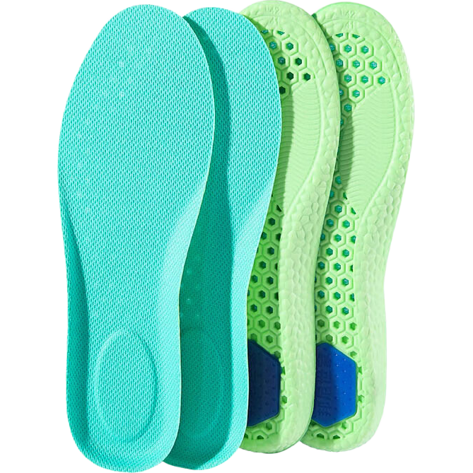 3AnGnI Odor-Resistant Insoles for Men And Women, Sports Military Training Long-Standing Biological Antibacterial Shock-Absorbing Breathable Soft Elastic 2 Pairs Pack Size 43-44