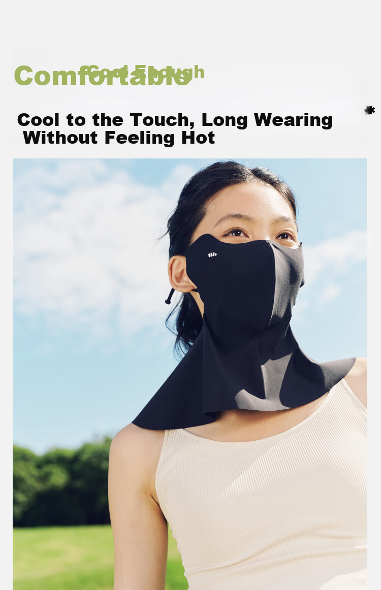 Beneunder Sun Protection Neck Gaiter for Women, UV-Resistant Face Mask, Sun Protection Face Covering, Mountain Gray AL219 8