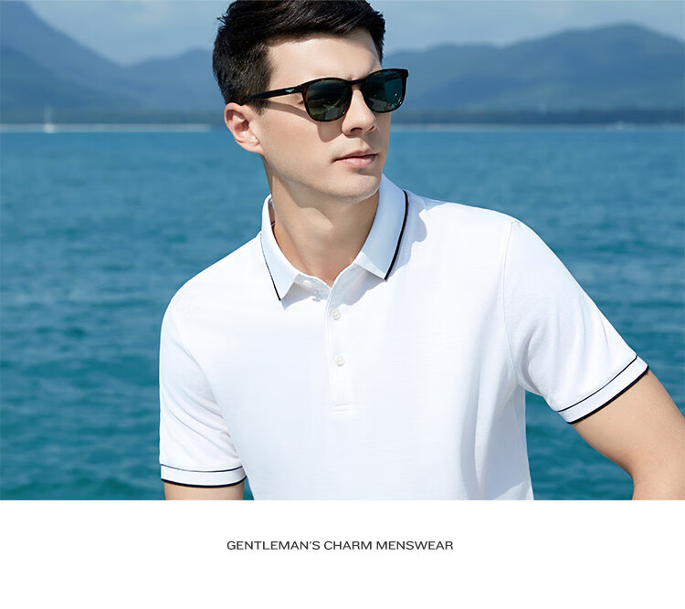 Antonio 55% Mulberry Silk Cooling Breathable High-End Short Sleeve Polo Shirt Men Summer Knitted Business Casual T-Shirt Top 19