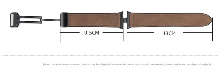 Iboann Compatible with IQOO WATCH GT Strap, Crazy Horse Leather Texture, Vivowatchgt Watch Strap, Magnetic New Folding Buckle Leather Band, Sports Replacement Accessory for Men And Wome 6