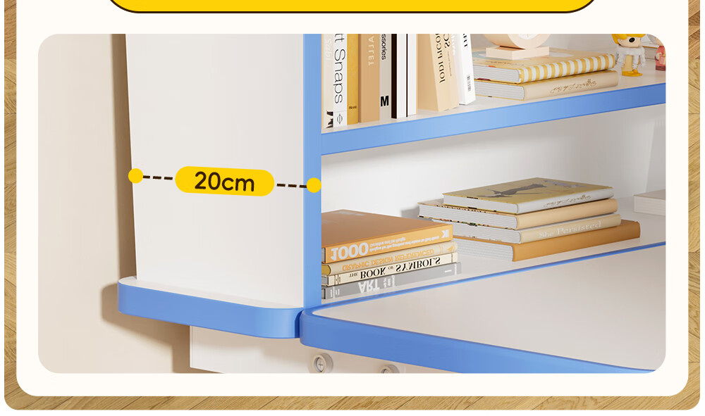 ZUNMIAN Children's Study Desk and Chair Set Writing Desk 80cm for Ages 6-18 Primary and Secondary Students 2
