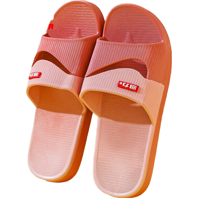 Huili Slippers, Couples' Home Indoor And Outdoor Wear-Resistant Soft-Soled Bathroom Sandals, Women's HL3630, Bean Paste Red, Size 39