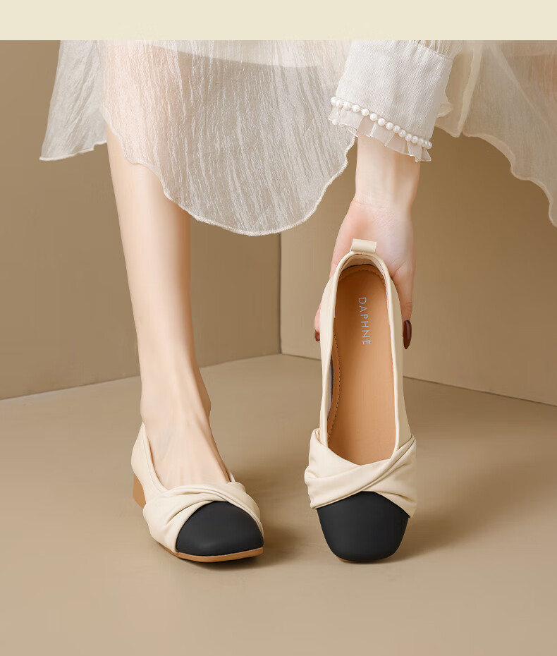 DAPHNE Women's Low-Cut Flats, 2026 New Summer Style, Soft-Soled Ballet Flats, French Mary Jane Slip-On Mom Shoes 11
